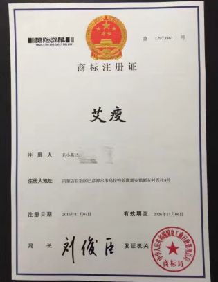 商(shāng)标注冊證
